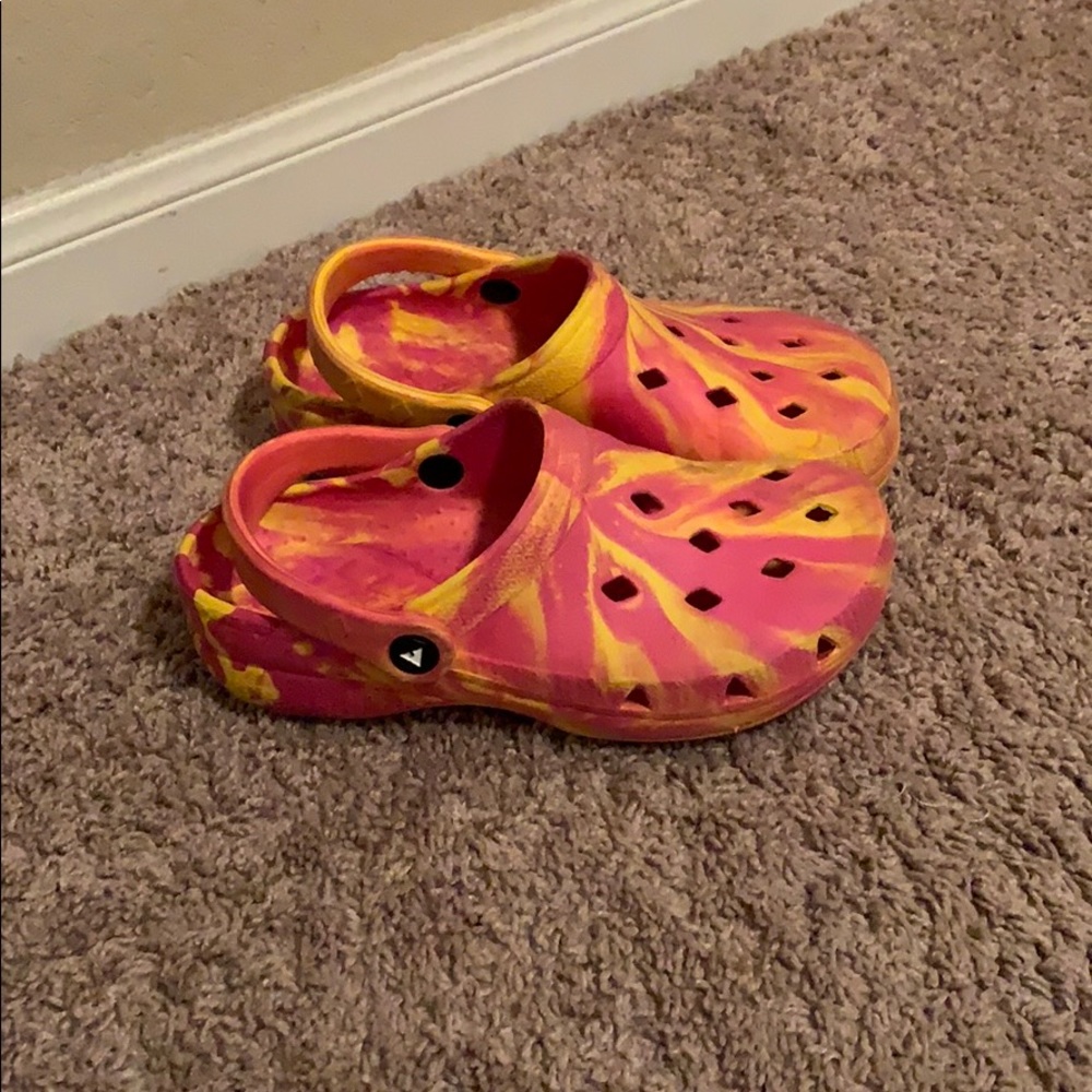 Tie dye Crocs